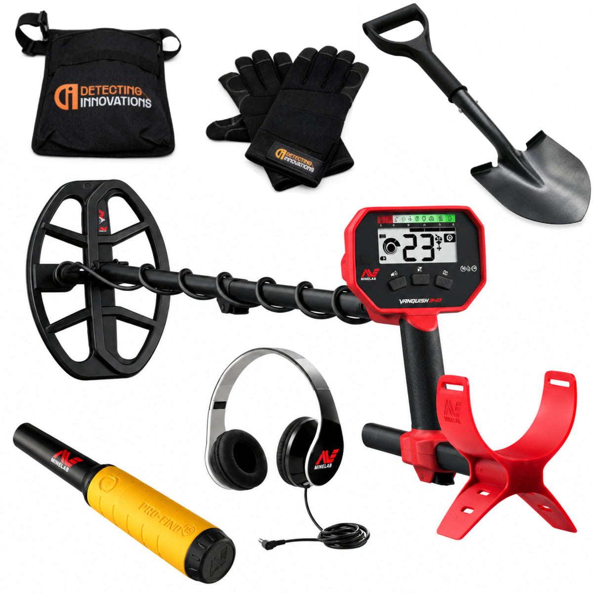 MINELAB VANQUISH 340 METAL DETECTOR BUNDLE