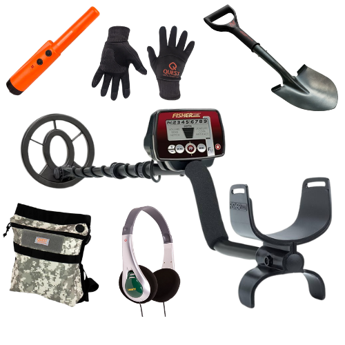 buy fisher accessory bundle Gold Bug 2 Combo 6.5" and 10" Coils AA Alkaline Batteries Fisher F11 Metal Detector Bundle