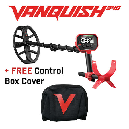 MINELAB VANQUISH 340 METAL DETECTOR + FREE CONTROL BOX COVER
