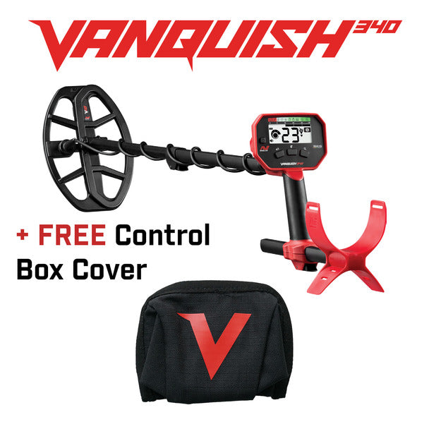 MINELAB VANQUISH 340 METAL DETECTOR + FREE CONTROL BOX COVER