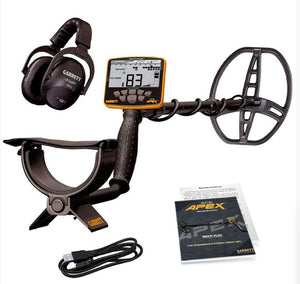 Garrett Ace Apex Metal Detector with 8.5 x 11 raider coil wireless headphone pack