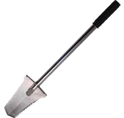 Long handle stainless steel evolution trowel with teeth