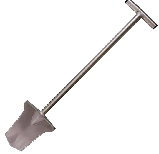 Evolution Pro Spade Evolution Pro Cut stainless steel T spade. – Spin a disc metal detectors