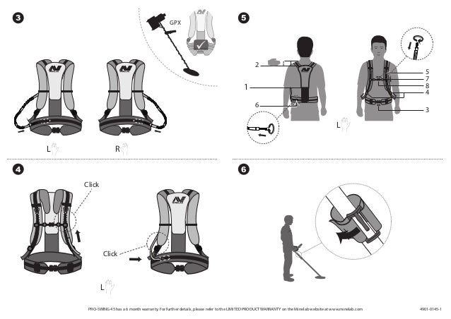 Minelab Pro-Swing 45 Detector Harness